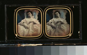Mujer durmiendo en vestido blanco, c.1851-1855
