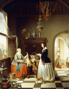 Planeando la comida, 1863 de Alexis van Hamme