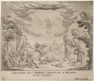 Lucifer y Demonios Huyendo de San Miguel de Alfonso Parigi II