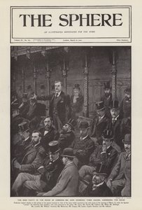 El parlamentario irlandés John Redmond dirigiéndose a la Cámara de los Comunes de Alfred (after) Pearse