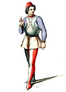 Halévy - La magicienne - modelos de vestuario de Alfred Albert - 04. Ecuyer, coro masculino (retocado)