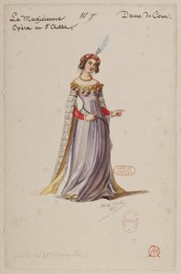 Halévy - La magicienne - diseños de vestuario de Alfred Albert - 07. La dama de la corte de Alfred Albert