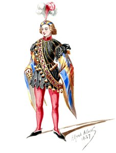 Halévy - La magicienne - modelos de trajes de Alfred Albert - 09. Página. Ocho figurantes (retocados)