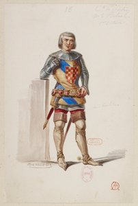 Halévy - La magicienne - modelos de vestuario de Alfred Albert - 16. Comte de Poitou, 1er traje, M. Belval de Alfred Albert