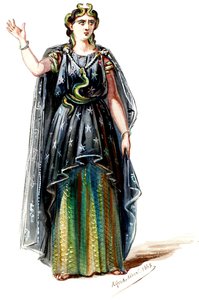 Halévy - El mago - modelos de trajes de Alfred Albert - 20. Mélusine, 2º traje (retocado)