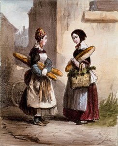 Pequeños oficios: la panadería. Joven comerciante de pan ambulante de Alfred Andre Geniole