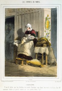 La Vendedora de Ostras, de Las Mujeres de París, 1841-42 de Alfred Andre Geniole