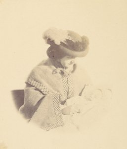 [Retrato enmarcado, mujer sosteniendo un bebé], 1850s-60s de Alfred Capel Cure