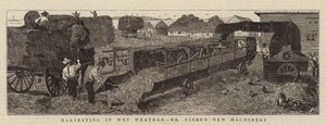 Cosecha en clima húmedo, la nueva maquinaria de Mr. Gibbs de Alfred Chantrey Corbould