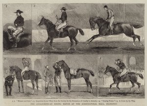 El partido de equitación anglo-mexicano en el Agricultural Hall, Islington de Alfred Chantrey Corbould