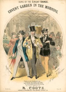 Partitura musical: Covent Garden en la mañana de Alfred Concanen