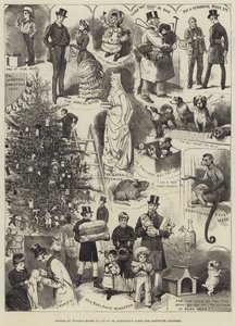 Bazar en las habitaciones de Willis en ayuda de los hogares para niños desamparados de Dr Barnardo de Alfred Courbould