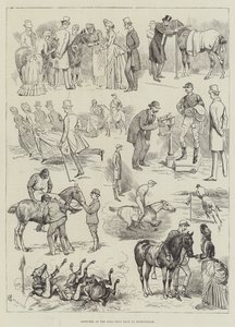 Bocetos en la carrera de polo en Hurlingham de Alfred Courbould