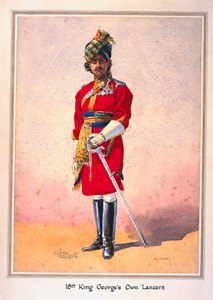 Teniente Honorario Hon Malik Umar Hayat Khan, CIE, Tiwana de Ahahpur (Musalman Punjabi) ilustración para 
