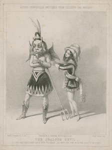 Bocetos de Alfred Crowquill del baile de máscaras de Jullien: El diablo celoso
