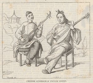 Caballeros chinos jugando a la corte de Alfred Crowquill