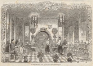 Sala de estar en la casa de un noble chino de Alfred Crowquill