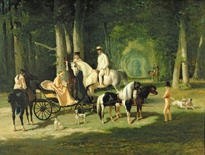 El Sr. y la Sra. A Mosselman y sus dos hijas de Alfred Dedreux