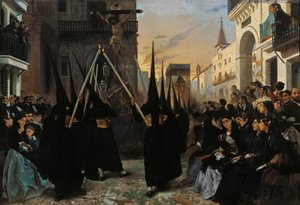 Una procesión por la Calle Génova de Alfred Dehodencq
