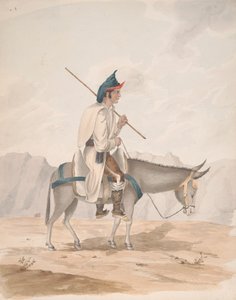 Gran hombre canario en burro