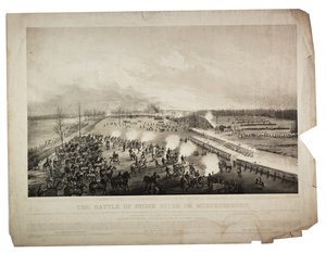 La batalla por Stone River o Murfreesboro, 1863 de Alfred E. Mathews