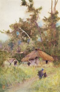 Un día tormentoso en Japón, c.1889 de Alfred East