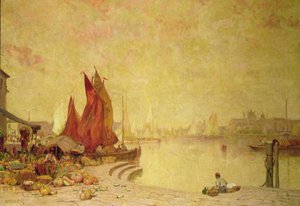 Un muelle veneciano de Alfred East