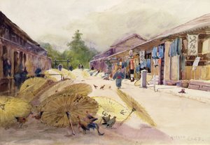 Secando paraguas después de una tormenta, c.1889