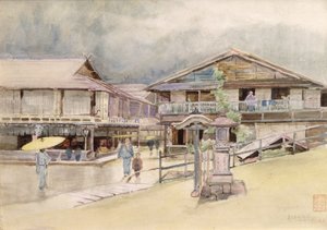 Día lluvioso en Yumoto, 1889