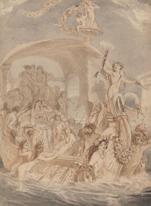 Cleopatra en el Cidno al encuentro de Antonio de Alfred Edward Chalon