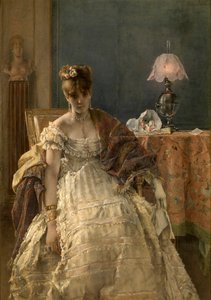 Desesperado (óleo sobre tabla) de Alfred Emile Stevens