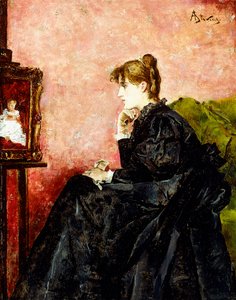 Dama de negro de Alfred Emile Stevens