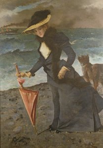 En la Orilla del Mar, 1891 de Alfred Emile Stevens