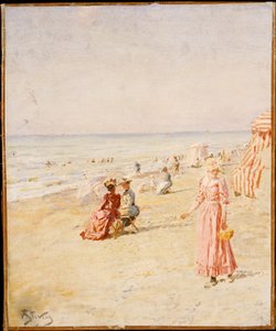 La playa, Ostende de Alfred Emile Stevens