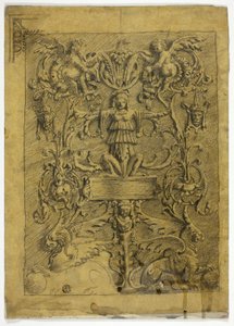 Diseño decorativo con putti y grifos de Alfred George Stevens