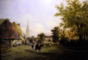 Alfred Vickers (1810-1837) El pueblo de Hever - Castillo de Hever 8-05-2017 11-45-48