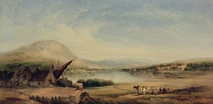 Vista del lago, siglo XIX de Alfred Gomersal Vickers