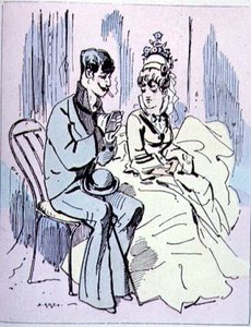 Aux Champs-Élysées, ilustración de Les Parisiennes, c.1870 de Alfred Grevin