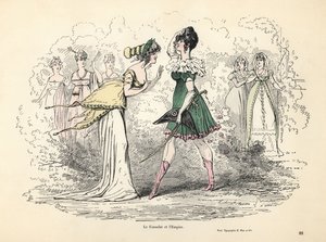 Caricatura de trajes del Consulado y Primer Imperio, Francia de Alfred Grevin