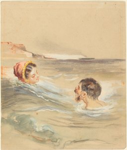 Bañistas masculinos y femeninos de Alfred Grevin