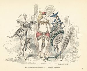 Salambó y la esposa de Potifar con trajes exóticos, Cartago, 3.