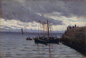 Llegada de los pescadores de sardinas de Alfred Guillou