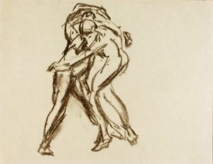 Dos figuras en acción de Alfred H. Maurer