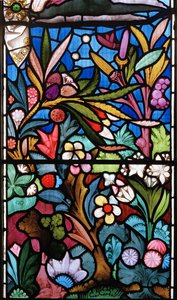 Diseño floral (detalle de la ventana este)