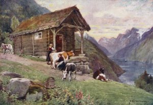 Un fiordo noruego de Alfred Heaton Cooper