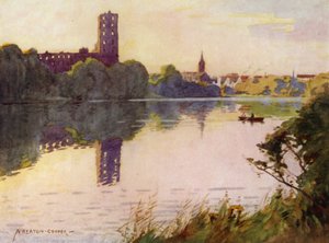 Dinamarca: castillo de Koldinghus, norte de Schleswig (litografia en color) de Alfred Heaton Cooper