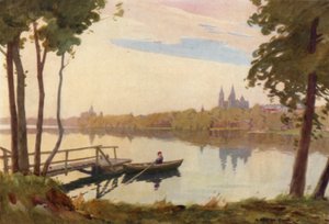 Dinamarca: Catedral de Viborg (litografia en color) de Alfred Heaton Cooper