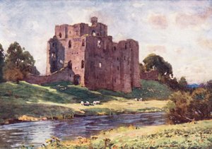 Distrito de los Lagos: Castillo de Brougham, Penrith (litografía en color) de Alfred Heaton Cooper