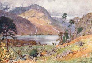 Distrito de los Lagos: Cabeza de Buttermere (litografía en color) de Alfred Heaton Cooper