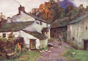 Distrito de los Lagos: The Old Post Office, Loweswater (litografía en color)